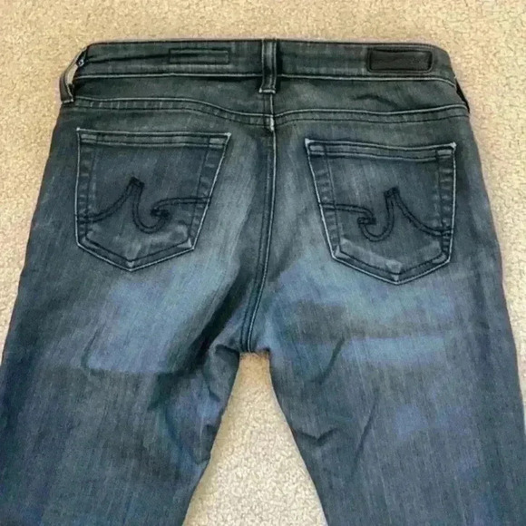AG adriano goldschmied ripped black the Stevie slim straight jeans in size 25 - Picture 5 of 9